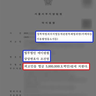 불법촬영물(카메라등이용촬영물) 여러 차례 구매해 소지했으나, 벌금형 약식명령 성공